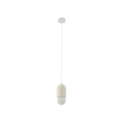 Lindby hanglamp Nielson, Ø 11 cm, beige, gips
