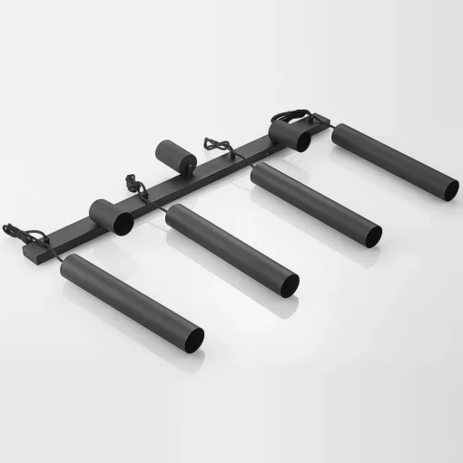 Lindby hanglamp Sanad, 100 cm, 7-lamps, zwart, GU10