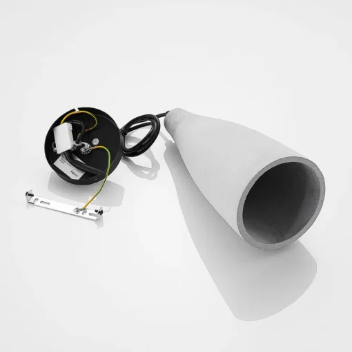 Lindby hanglamp Sanne, grijs, beton, Ø 15 cm, E27