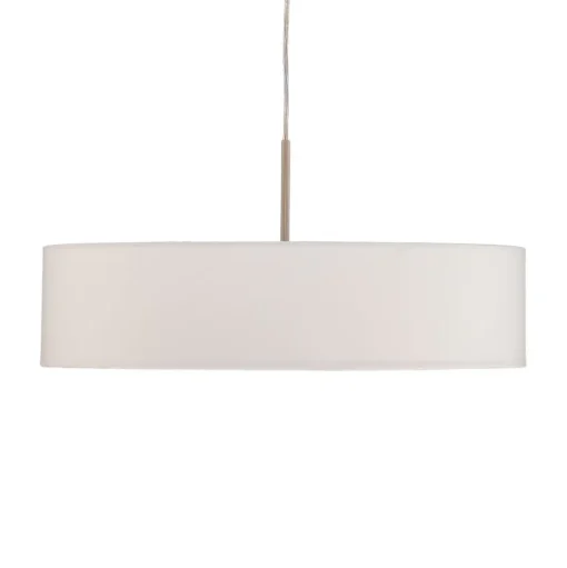 Lindby hanglamp Sebatin, Ø 50 cm, beige, stof, E27
