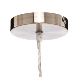 Lindby hanglamp Sebatin, Ø 50 cm, wit, stof, E27