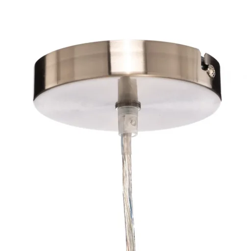 Lindby hanglamp Sebatin, Ø 50 cm, wit, stof, E27
