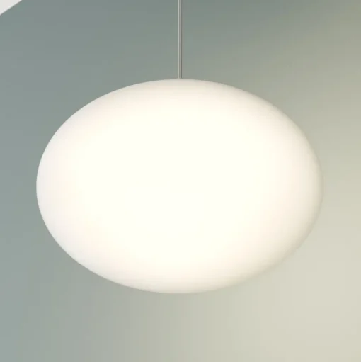 Lindby hanglamp Sonika, Ø 40 cm, nikkelkleurig, glas, E27