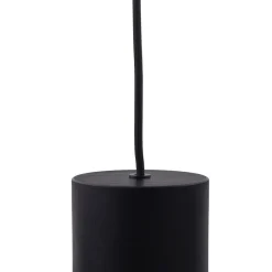 Lindby hanglamp Svante, 4-lamps, zwart, glas, 85 cm