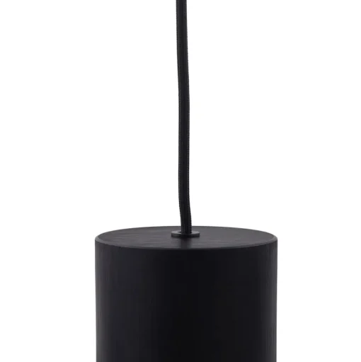 Lindby hanglamp Svante, 4-lamps, zwart, glas, 85 cm