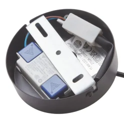 Lindby hanglamp Tiama, metaal, zwart/goud, Ø 40 cm