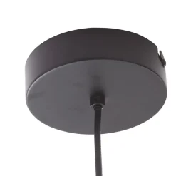 Lindby hanglamp Tiama, metaal, zwart/goud, Ø 40 cm