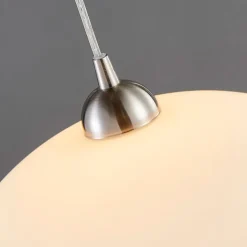 Lindby hanglamp Valeria, wit, glas, Ø 40 cm, E27