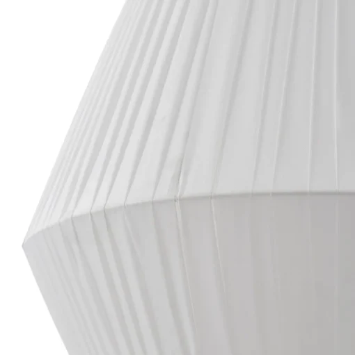 Lindby hanglamp Vitore, Ø 40 cm, textiel, wit