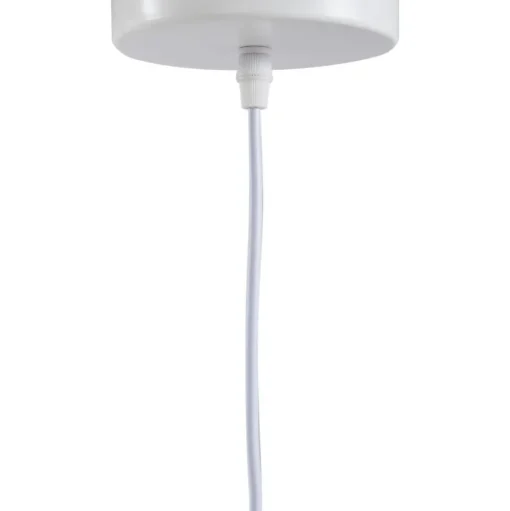 Lindby hanglamp Vitore, Ø 40 cm, textiel, wit