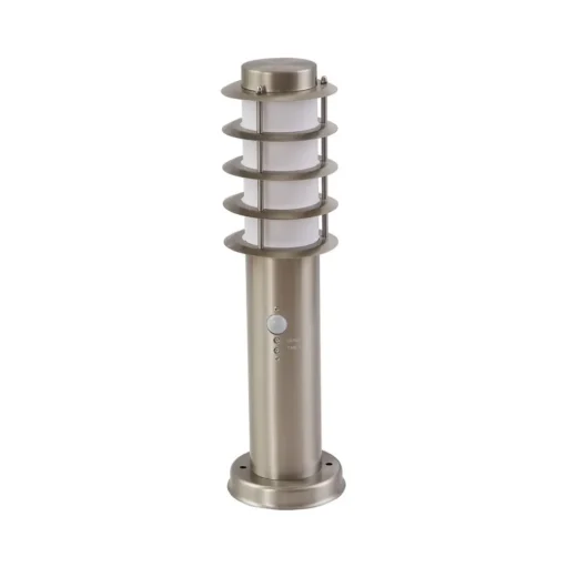 Lindby Hanja sokkellamp, sensor, roestvrij staal, Ø 11,7 cm