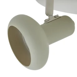 Lindby Huby plafondspot, 3-lamps, crème/lichtgroen, ijzer
