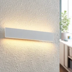 Lindby Ignazia LED wandlamp, 47 cm, wit, metaal, omhoog/omlaag