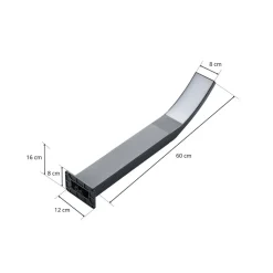 Lindby Ilvita LED tuinpadverlichting, 60 cm, antraciet, metaal, IP54