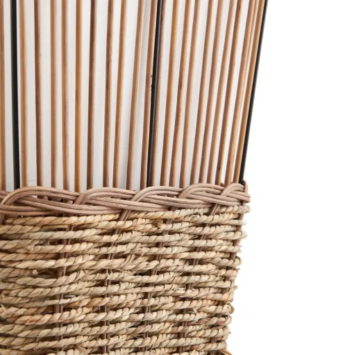 Lindby Jacinto vloerlamp, bamboe, hennep, hoogte 130 cm