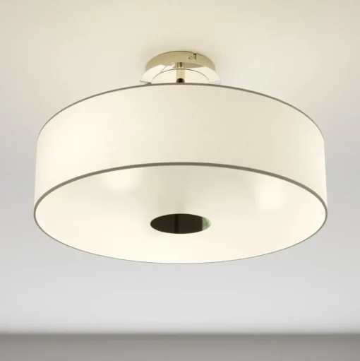 Lindby Josia plafondlamp, wit, stof, Ø 47 cm, E27