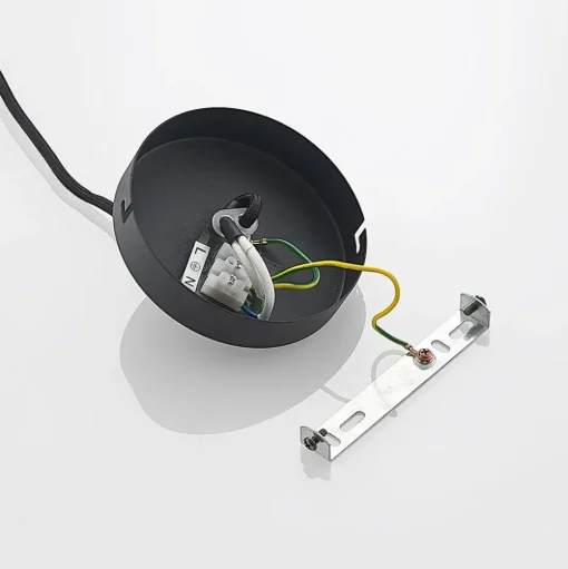 Lindby Jurian hanglamp 1-lamp, zwart/roker