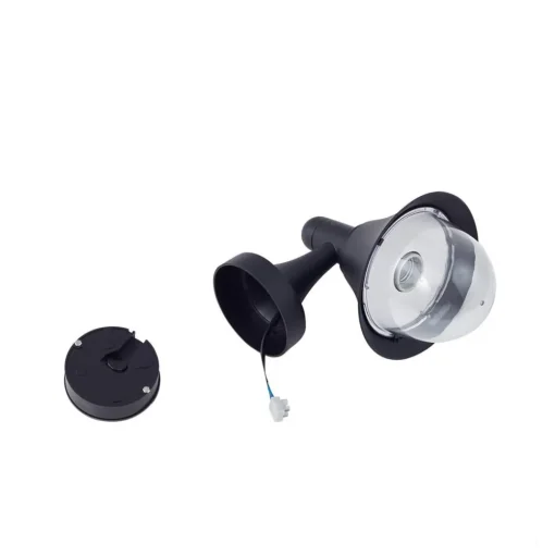 Lindby Keicy buitenwandlamp, zwart, kunststof, IP44
