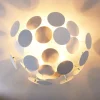 Lindby Kinan plafondlamp, Ø 54 cm, wit, metaal, E14