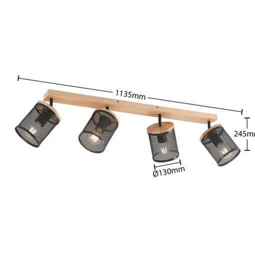 Lindby Kiriya plafondspot, 4-lamps