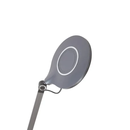Lindby klemlamp Nyxaris, grijs, metaal, CCT, 52 cm
