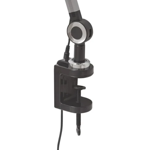 Lindby klemlamp Nyxaris, grijs, metaal, CCT, 52 cm
