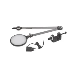 Lindby klemlamp Nyxaris, grijs, metaal, CCT, 52 cm