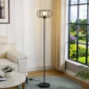 Lindby Krish vloerlamp, kooilook, zwart