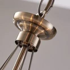 Lindby kroonluchter Marnia, 5-lamps, Ø 40 cm, brons antiek, E14
