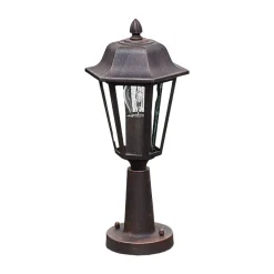 Lindby Lamina sokkellamp, 39 cm, lantaarn, metaal, E27