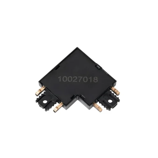 Lindby L-connector Lumaro, 90°, zwart, hoekig, set van 2