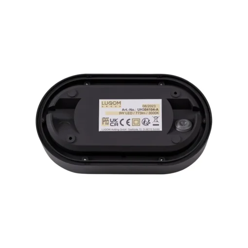 Lindby LED buiten plafondlamp Niniel, zwart, 24 x 14 cm