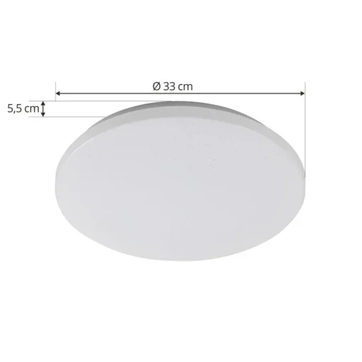 Lindby LED buiten plafondlamp Astera, wit, 3.000 K, Ø 33 cm