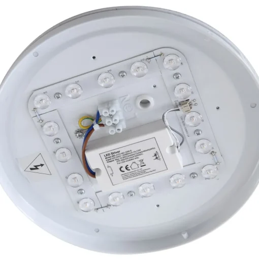 Lindby LED buiten plafondlamp Kirkola, 4000 K, Ø 26 cm, wit