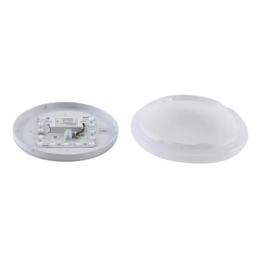 Lindby LED buiten plafondlamp Kirkola, 4000 K, Ø 26 cm, wit