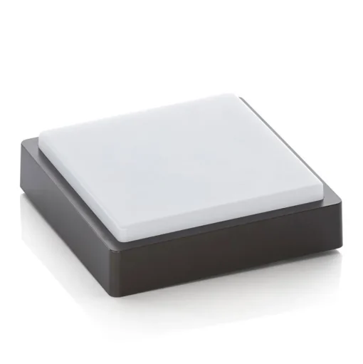 Lindby LED buiten plafondlamp Nermin, 22 cm, IP65, hoekig