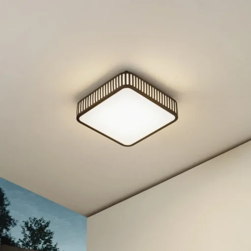Lindby LED buiten plafondlamp Lurinda, 26 cm zwart, IP44