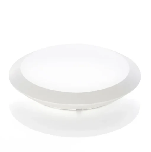Lindby LED buiten plafondlamp Naira, wit, sensor, 30 cm, IP65