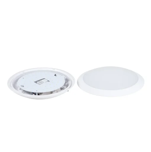 Lindby LED buiten plafondlamp Naira, wit, sensor, 30 cm, IP65