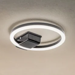 Lindby LED buiten plafondlamp Finian, Ø 31 cm, CCT, dimbaar