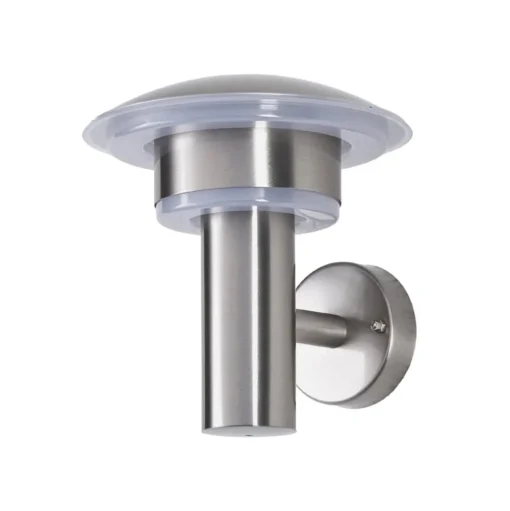 Lindby LED buiten wandlamp Lillie, hoogte 19 cm, roestvrij staal