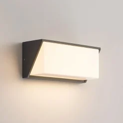 Lindby LED buiten wandlamp Malim, 25 cm, antraciet, IP65