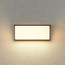 Lindby LED buiten wandlamp Malim, 25 cm, antraciet, IP65