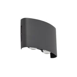 Lindby LED buiten wandlamp Ithan, 2-lamps, antraciet, metaal
