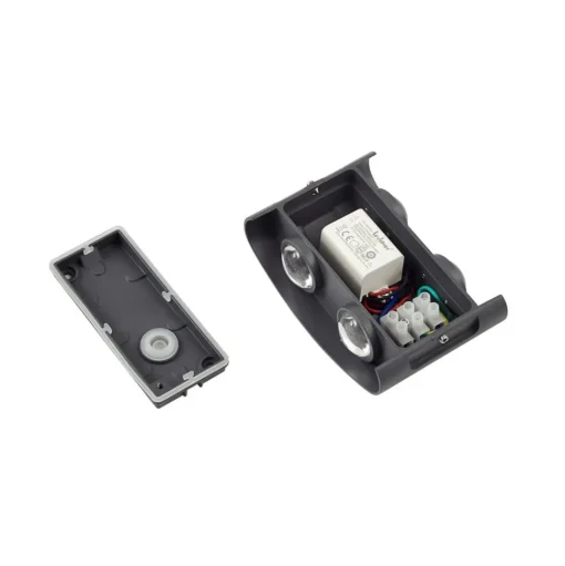 Lindby LED buiten wandlamp Ithan, 2-lamps, antraciet, metaal