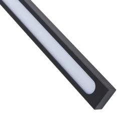 Lindby LED buiten wandlamp Sakari, zwart, aluminium, 50 cm hoog