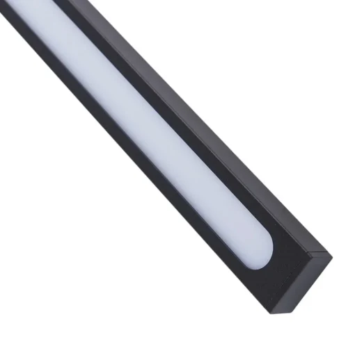Lindby LED buiten wandlamp Sakari, zwart, aluminium, 50 cm hoog