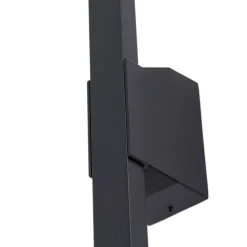 Lindby LED buiten wandlamp Sakari, zwart, aluminium, 50 cm hoog