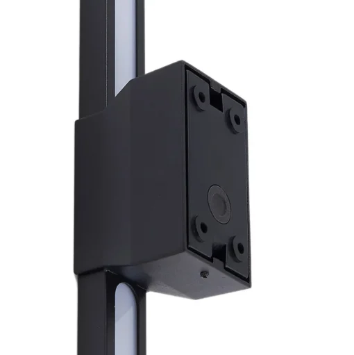 Lindby LED buiten wandlamp Sakari, zwart, aluminium, 50 cm hoog