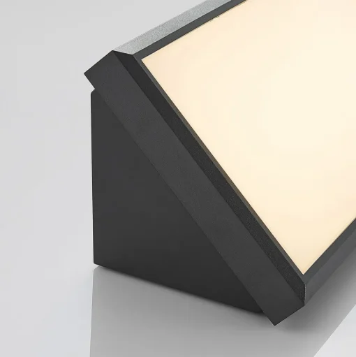 Lindby LED buiten wandlamp Abby, grijs, kunststof, IP65